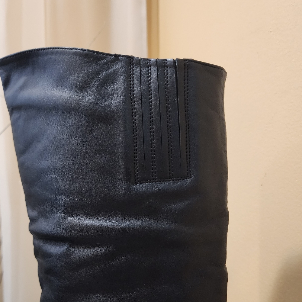 New. Array Almond Toe Knee Length Boots Kitten Heels 2" Size 6.5 - Picture 4 of 9